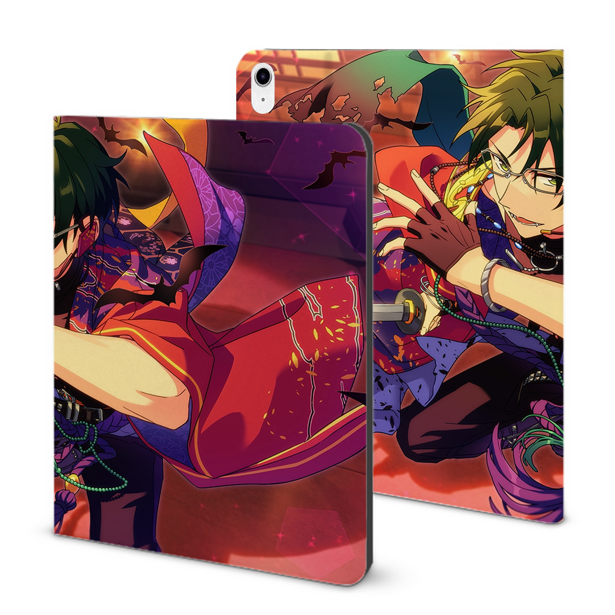 （画像用） あんさんぶるスターズ! Ensemble Stars IPad ケース ブック型 PUレザー TPU 耐衝撃 軽量 薄型 ペン収納なし 全面保護 IPad 各モデル対応